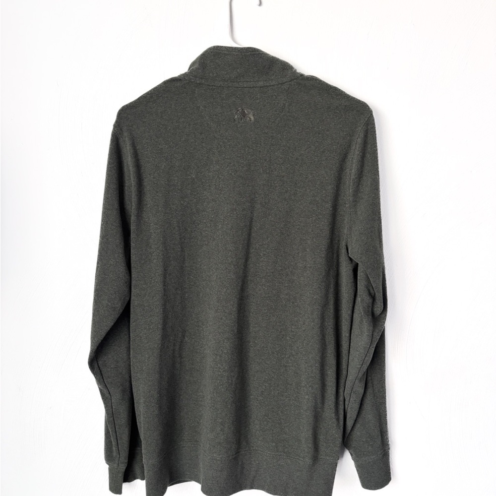 The Normal Brand Puremeso Weekend Quarter Zip in Olive - Picture 4 of 5